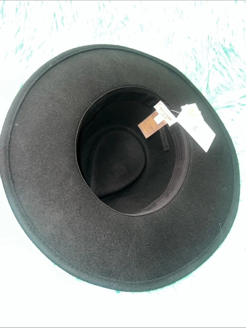 NWT Nordstrom Brixton Black Joanna  Packable Felt Hat Adjustable Size L